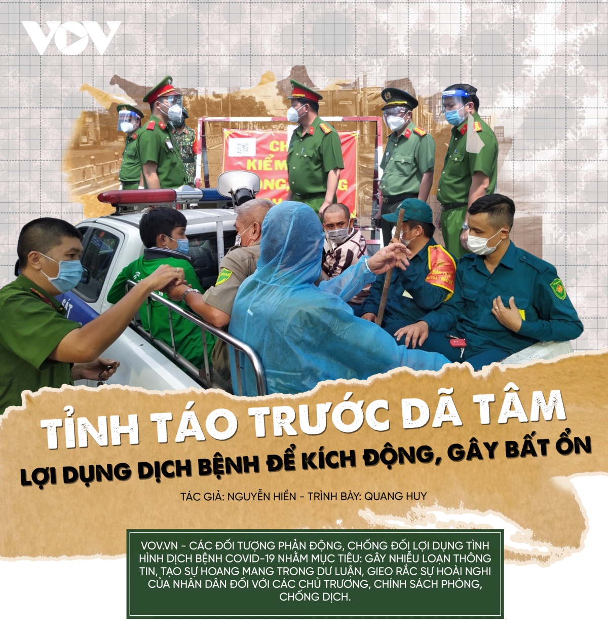 Tỉnh táo trước dã tâm lợi dụng dịch bệnh để kích động, gây bất ổn